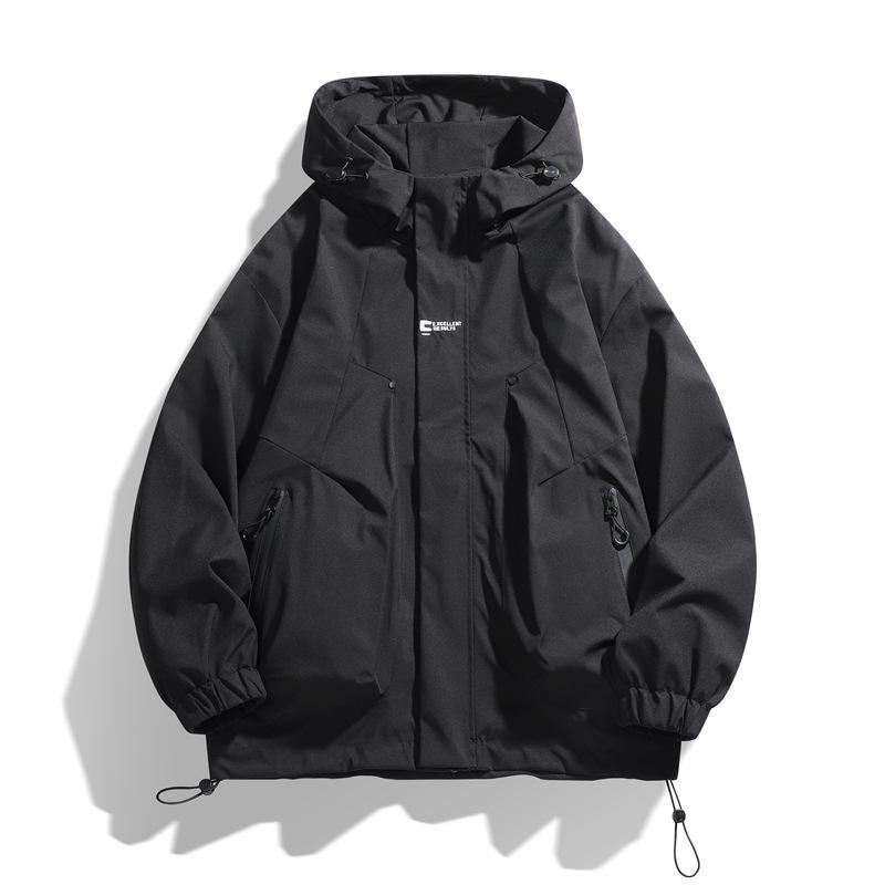 Jacket Men's Hooded Autumn and Winter New Style Men's Youth Outdoor Sports Versatile Personality Fashionable Casual Jacket