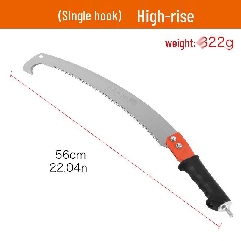 Stainless Steel Telescopic Pole with High Branch Saw and Fruit Hook for Tree Pruning