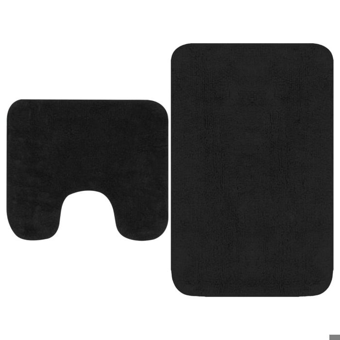 Tapis de salle de bain tissu vidaXL (x2)