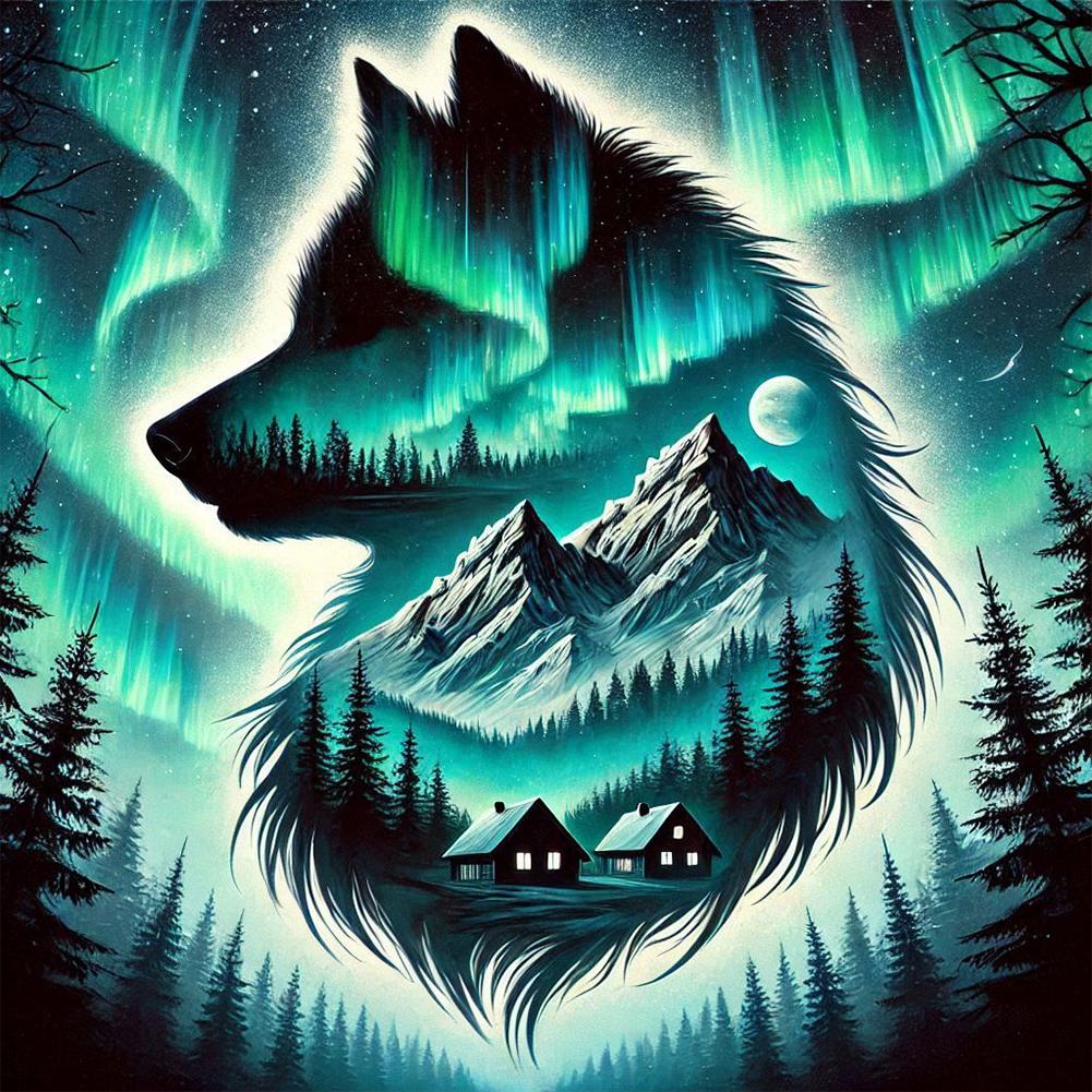 5D DIY Full Round Drill Diamond Painting Animal Kit Home Decor Art Craft 40x40cm