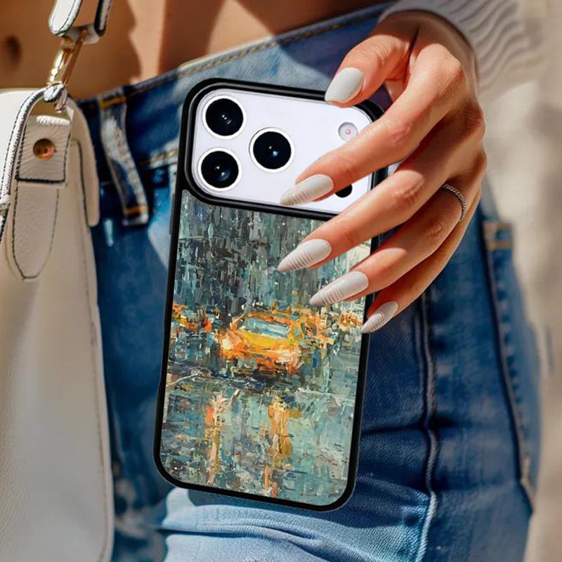 NYC Yellow Taxi Cabs Phone Case For iPhone 17 Air 14 15 13 12 Max Cover For Apple 16e 11 Pro Max Plus Coque