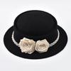 Women’s Elegant Wool Fedora Hat Autumn Winter Warm Knitted Hat Hepburn Style Party Formal Top Hat