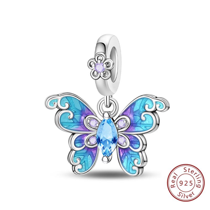 Fit Original Copper Charms Beads Bows Perfume Bottle Ballet Shoes Blue Charms For Women Diy Birthday Jewelry Gifts