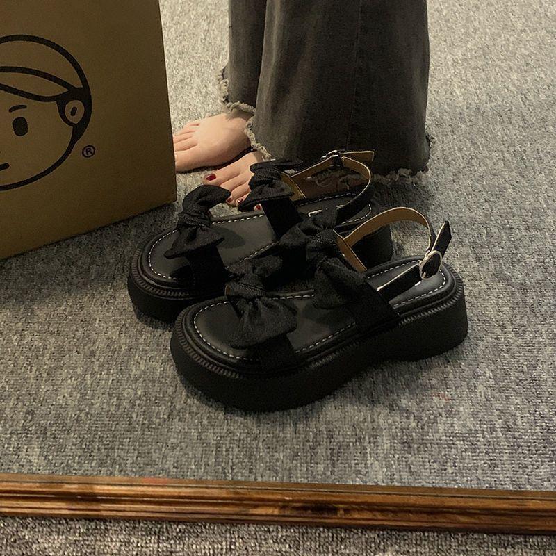 Sandals Women's Skirt Spring 2025 New Fashionable Versatile Small Thick-soled Non-slip Fairy Wind Roman Shoes