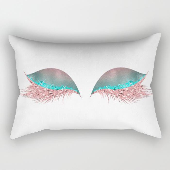 Eyelash Pillow Case European and American Fashion Sleep Waist Pillow Case Living Room Sofa Cushion Pillow Core