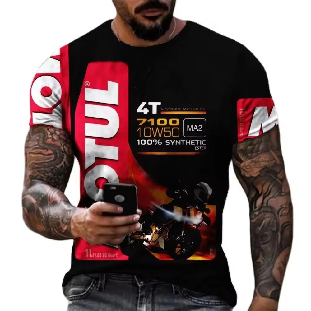 

Retro 3D Printed Motorcycle Racing Pattern Men s Street Harajuku Style Round Neck Short Sleeved T-shirt 5XL
