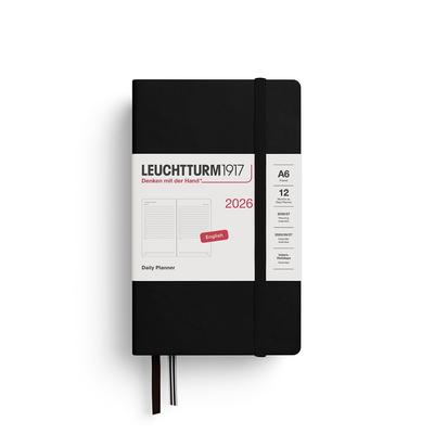 LEUCHTTURM 1917 Notebook 2026 January Start A6 Daily Black 372778 Genuine