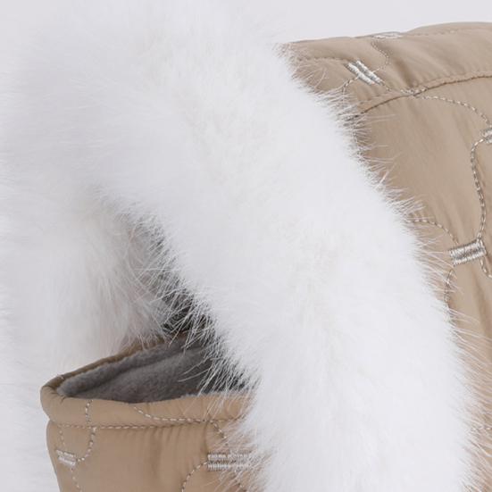 Lei Feng Hat with Soft Plush Inner Fluffy Fur Edge Winter Face Guard Head Cap Adjustable Drawstring Headgear