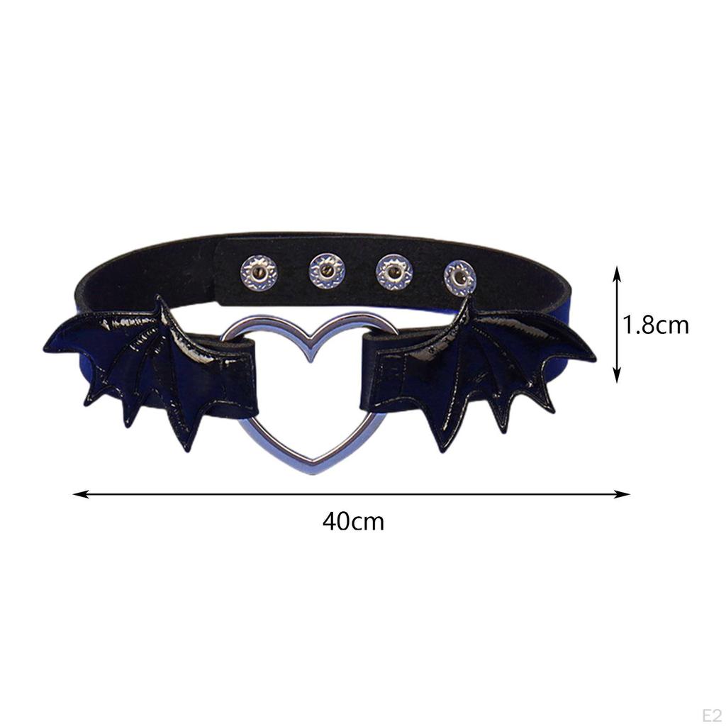 Choker Halskette PU Leder Geschenk Herz Rock Gürtel Schlüsselbein Kette Punk Steampunk für
