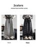 Women's High-Waist Fleece-Lined Striped Wide-Leg Pants for Autumn and Winter