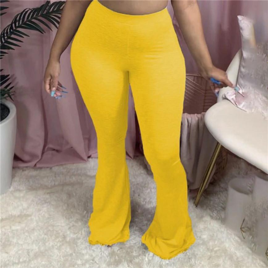 Herbst Damen Mode Sexy Lange Hosen Lässig Schlank Fitness Einfarbige Skinny Weit Ausgestellte Hosen