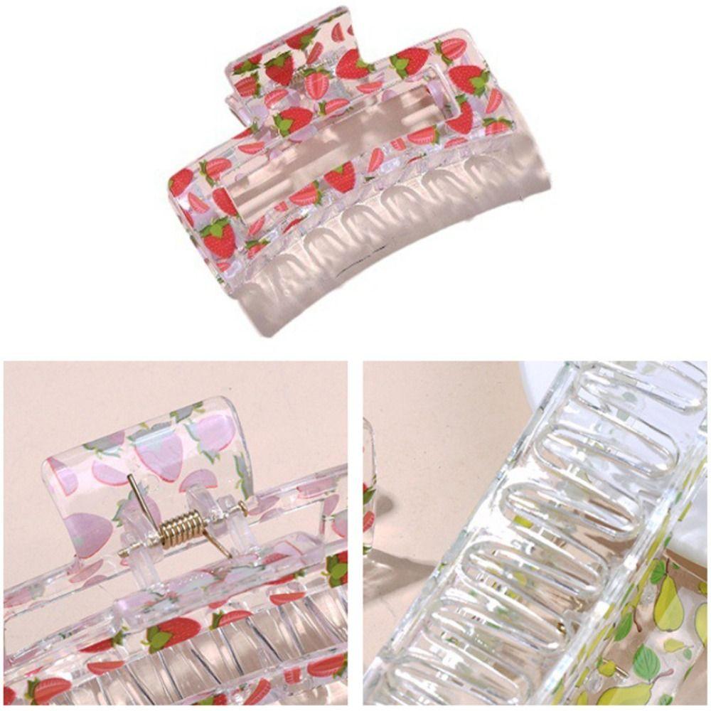 Plastic Shark Clip Cute Fruits Hair Clip Fashion Hairpins  Summer