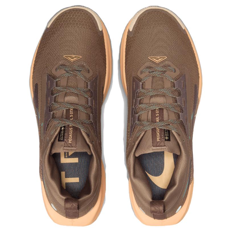 Nike Pegasus Trail 5 GTX Women Mink Brown Orange Chalk Pearl White FQ0912-200