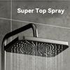 Stainless Steel Bathroom Showerhead Set Thermostatic Digital Display Showerhead Piano Key Advanced Shower Set