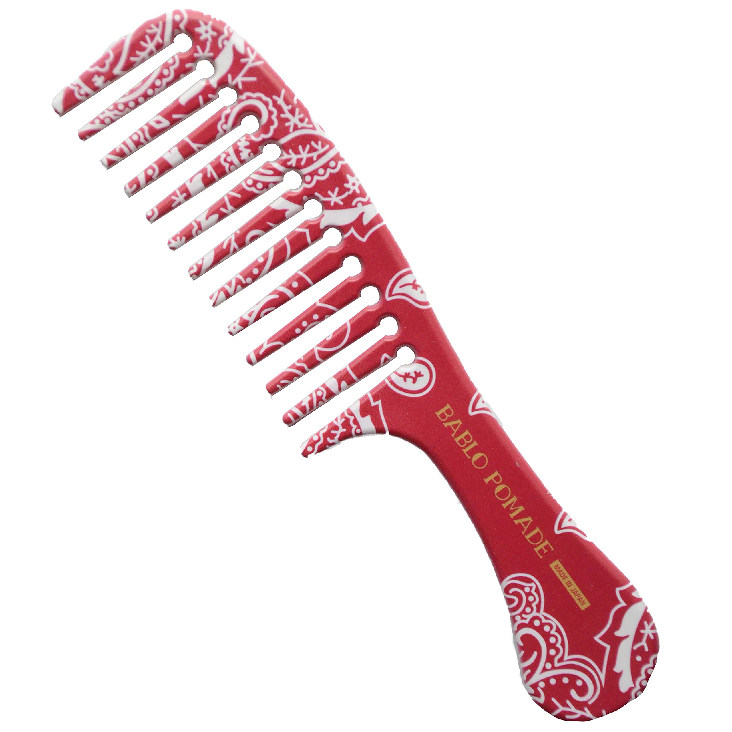 

Расческа для укладки волос Babro Pomade Grooming Comb Mesh Comb Bandana Paisley Coarse Comb для мужчин (Красный узор)