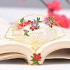 Brass Hollow Carved Foldable Fan Bookmark: Chinese Style Cultural Creative Gift