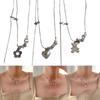 Pendant Necklace Women Short Stainless Steel Pendant Choker Neck Chain Stainless Steel Material Jewelry Gift for Girls