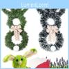 Delightful Easter Bunny Floral Wreath With Charming Bow For Joyful Decorations
