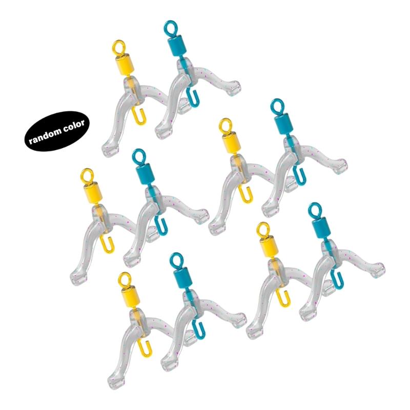 10Pcs Fishing Line Bifurcation Swivels Subline Splitter Anti Entanglements Fishing Tackle Contactor Device Tying Tool