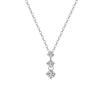 Single Zircon Necklace Geometric Round Diamond Collar Chain Temperament Simple Neck Chain Female
