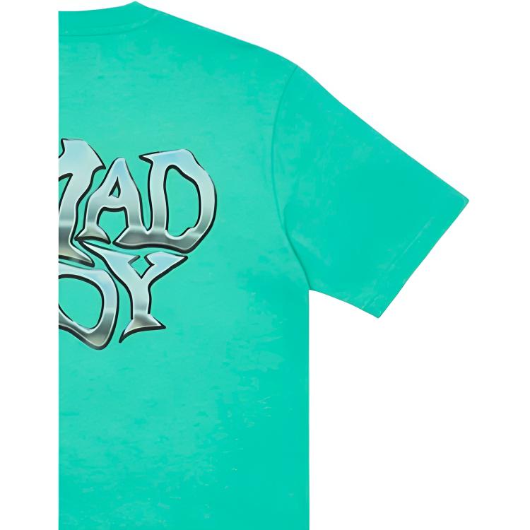 Palace X Cannondale Collaboration Mad Boy T-Shirt Mint Logo Print Crew Neck Short Sleeve Unisex Tops Mint-Green PAL-FW21-305