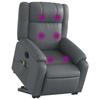 VidaXL Electric Massage Recliner Armchair Grey Faux Leather 3205174