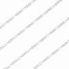 [Sears] Sterling Silver 925 Figaro 2-sided Cut Chain, 1.3mm Width, 50cm Length, Sfg40-50