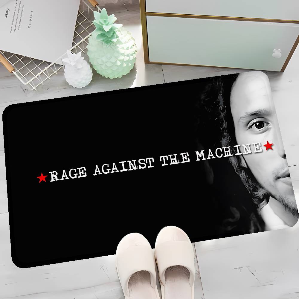 Rap Metal Band Rage Against the Machine Entrance Door Mat Washable Non-Slip Living Room Sofa Chairs Area Mat Welcome Doormat