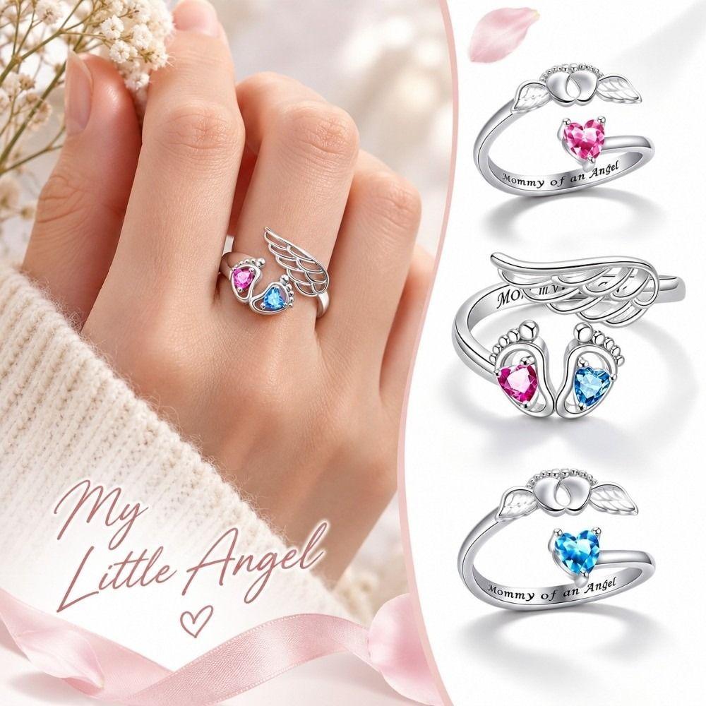Adjustable Rhinestone Heart Ring Rhinestone Embellished Fashion Band Evening Wear