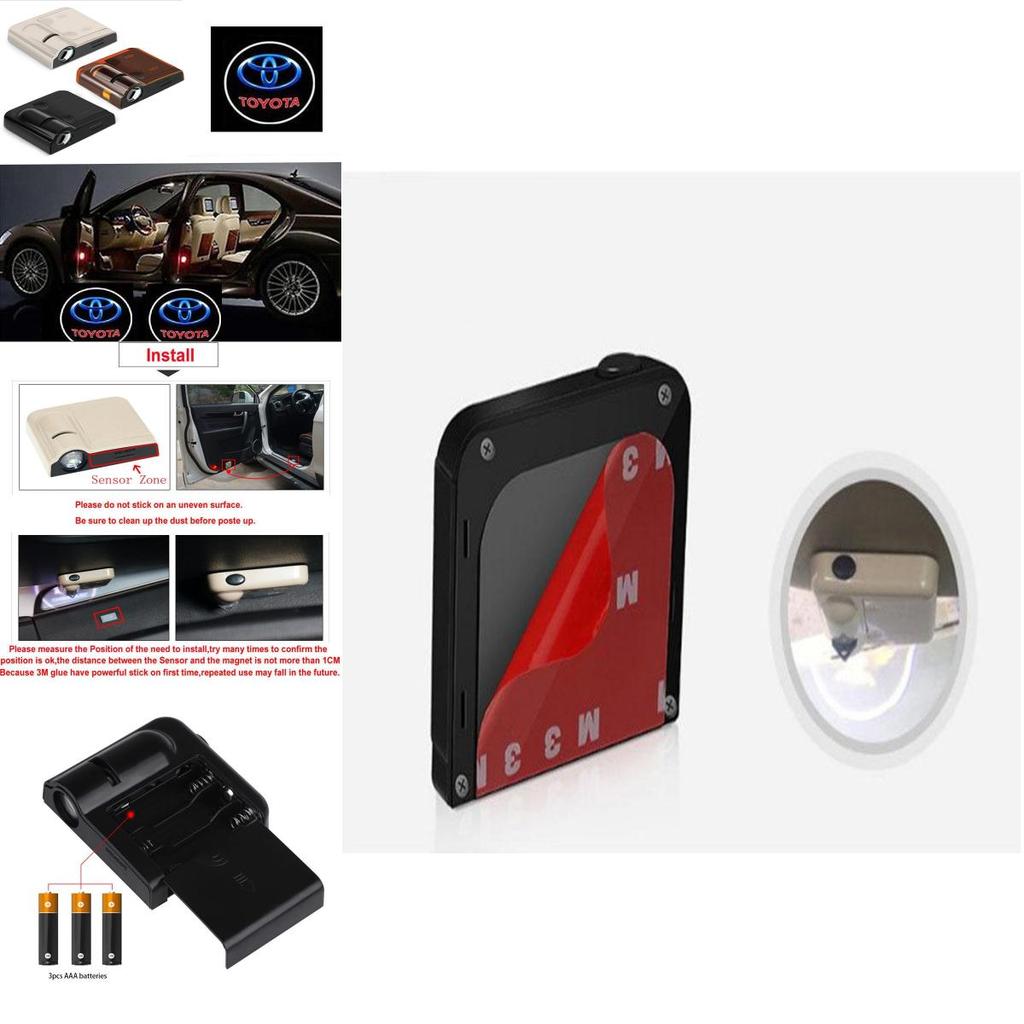 Langlebige Hochwertige Kabellose LED Einstiegsleuchten für Autotüren mit Toyota Logo