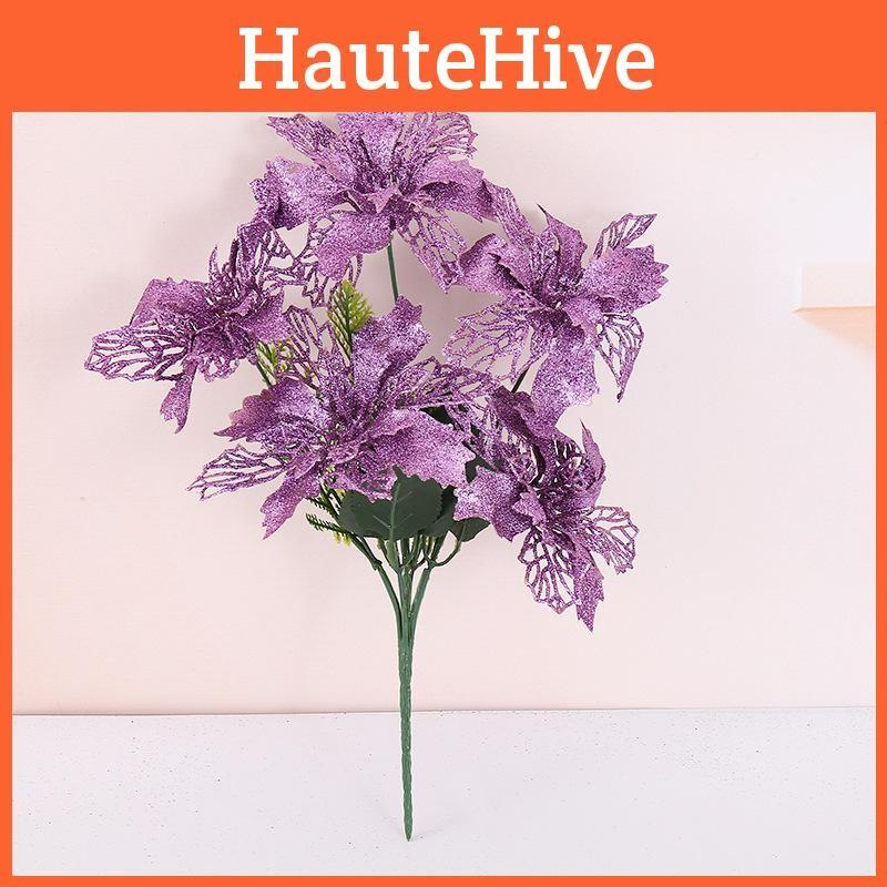 Flower Christmas Decorative With Bright Colors Party Home Decor Flowers Fake