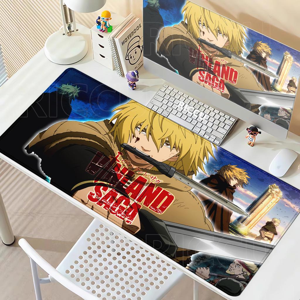 Gamer E-Sport Computer Mauspads Vinland Saga Mauspads Mechanische Tastatur Rutschfeste Gummi-Mauspads PC-Schrank Erweiterte Matten