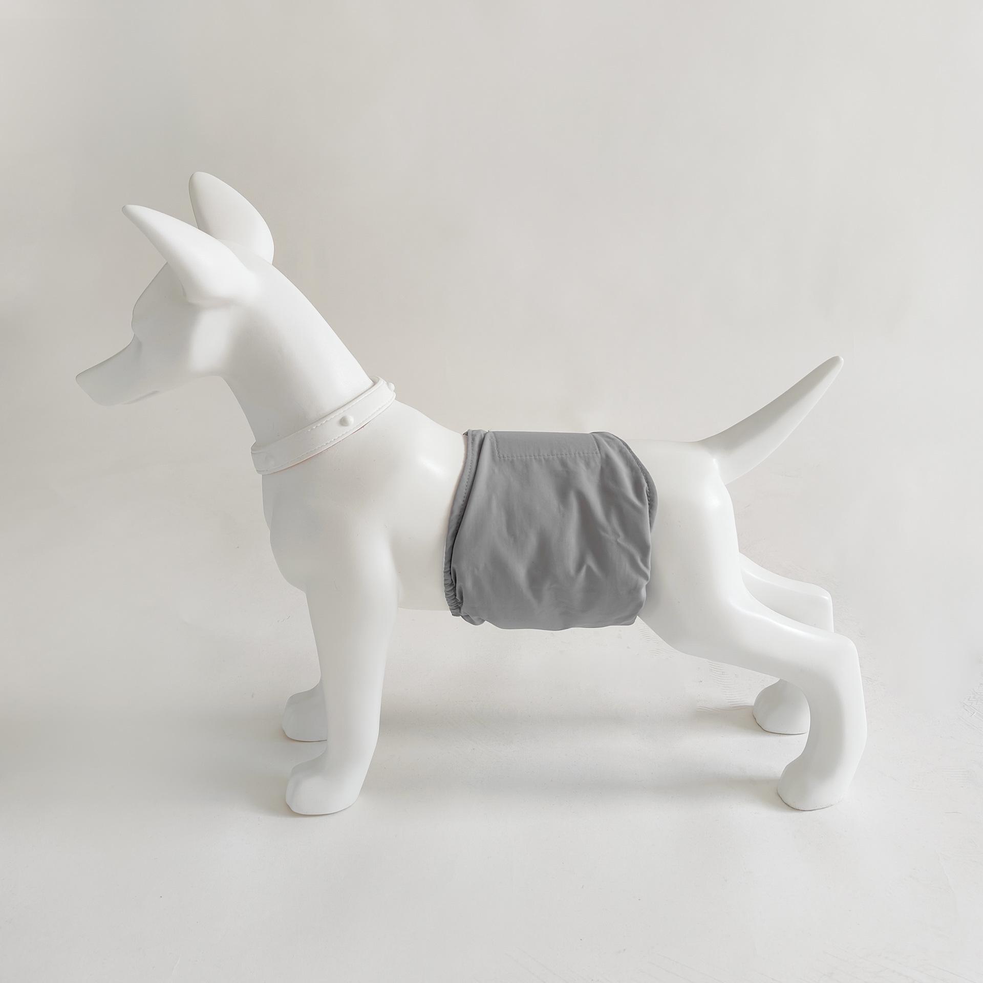 

Регулируемые Моющиеся Физиологические Штаны для Собак - Дышащие Хлопковые Подгузники для Питомцев Extra Small серый