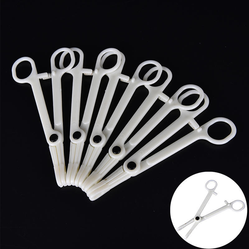 1 stk Piercingutstyr Verktøy Klemme Engangs Plast Slisset Rund Pinsett Jb