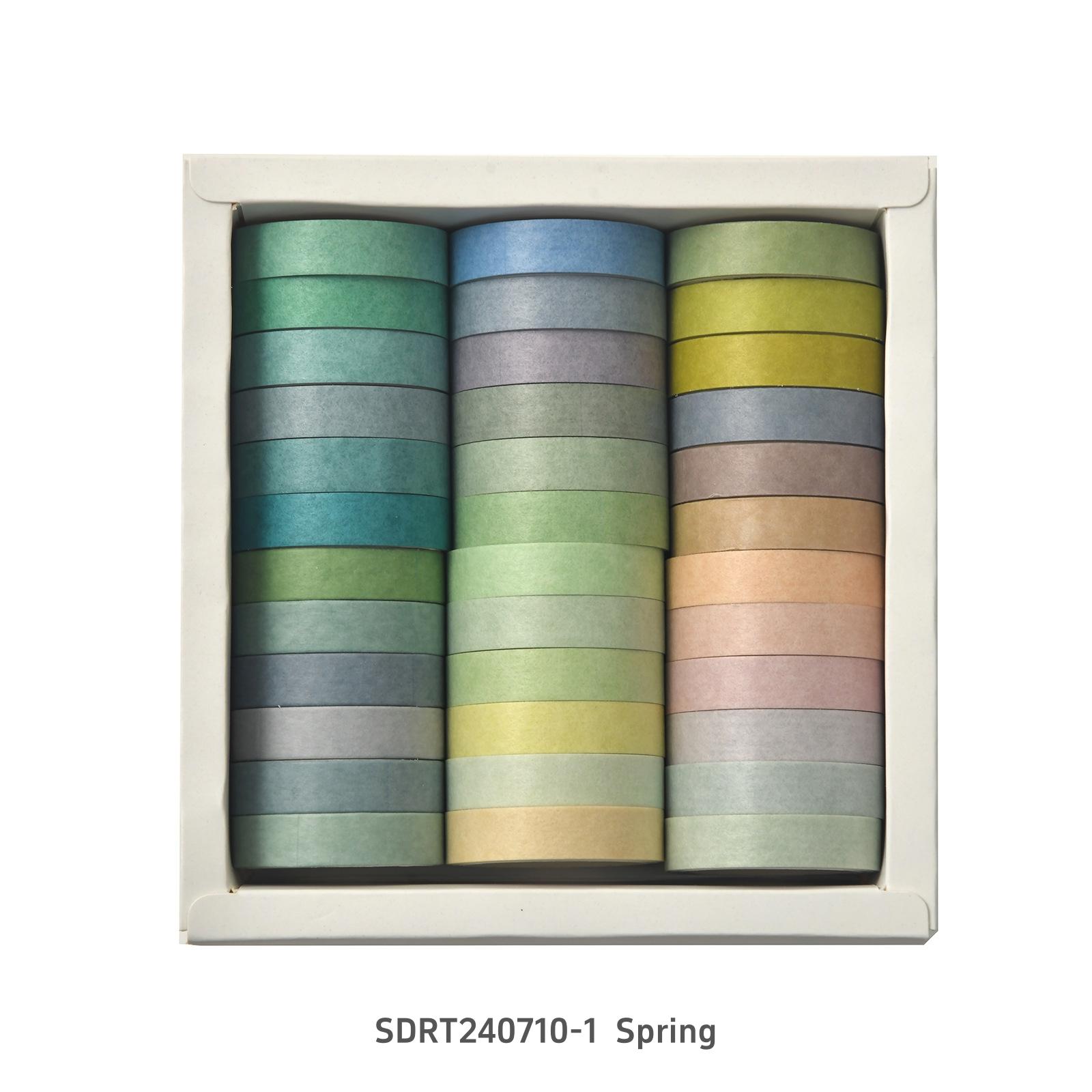 

Набір з 36 рулонів ваші-скотчу Чотири пори року Однотонні клейкі малярні стрічки 10 мм Декоративні наклейки для подарунків, щоденників, пакування