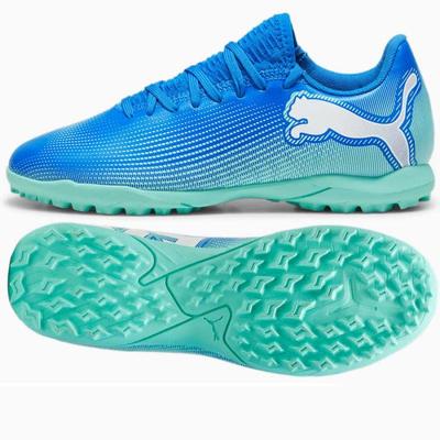Future 7 Play TT Jr Football Shoes Blue
