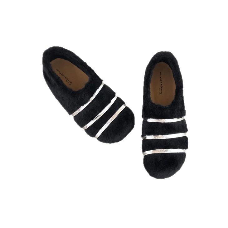 Thick-bottomed fluffy slippers for women to wear autumn and winter new slippers Korean version Korean version