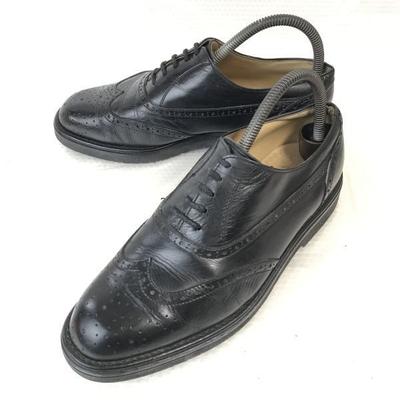 Vintage/LANCEL POLO CUP/Fuld Brogue Vingespids Sko i Læder/24.5/Sort/SORT/Lukket Snøring Forretnings Dress Sko(BRUGT)