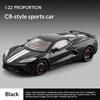 1:22 Corvette C8 Convertible Alloy Die-cast Car Model Simulation Sports Car Ornaments Children's Toys Gifts