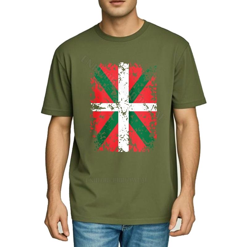 T-shirt Unisexs Moda T-shirt Unisexs Design Bandiera Basca sulla Maglietta Moda Classica T-shirt Appena Arrivata Moda T-shirt Allenamento