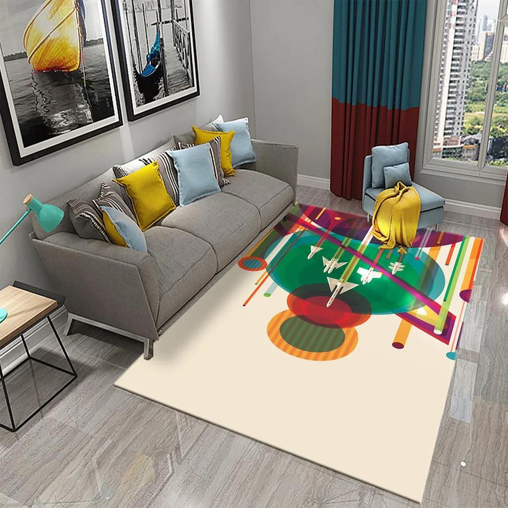 Classic Retro Poster Carpet for Living Room Bedroom Mat Home Decor Childrens Room Floor Rug Bathroom Mat Doormat Entrance Carpet
