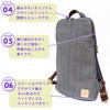 [creare Kiki] Slim Backpack for Men, Lightweight, Travel and Business, Made in Japan with Okayama Denim Herringbone Fabric, Thin Gusset, Toyooka Bag,