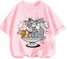 New Fashion Trend Tom And Jerry T Shirt Summer Casual Daily Tops Cartoon Print For Young Children