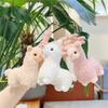 Cartoon Cute Alpaca Plush Pendant Creative Kawaii Doll Keychain Fashion Student Backpack Decoration Accessories Birthday Gifts