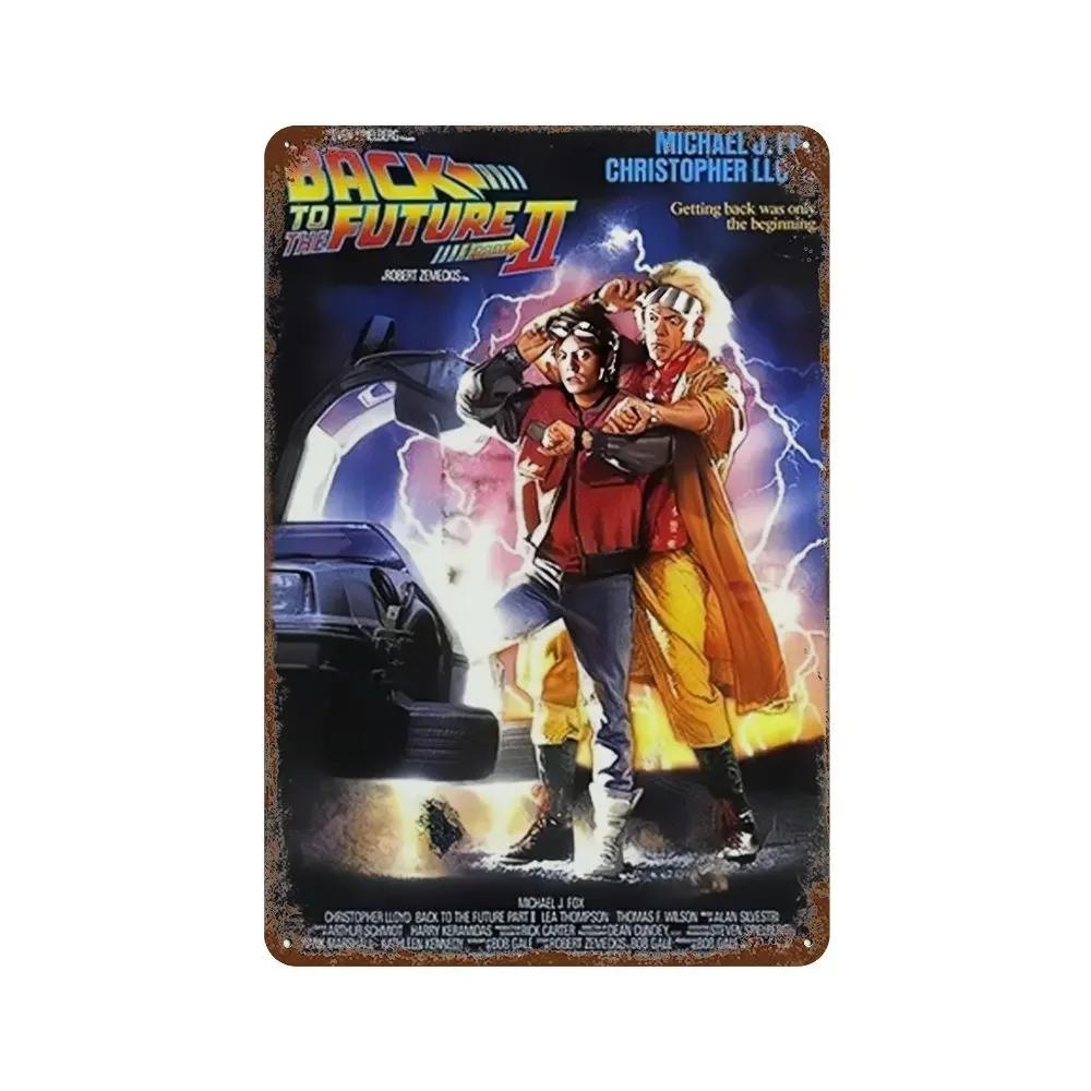 Zurück in die Zukunft Alte Filme Retro Metallschilder Posterwände Bars Clubs Männerhöhlen Garagen Cafés Kunst Wanddekorationen