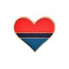 Trendy Rainbow Heart Stripe Brooch - Colorful Badge Jewelry Gift for Friends