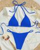 Euro-American Lace-Up Halter Triangle Bikini Set - Sexy Beach Swimsuit