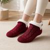 Warm Indoor Floor Socks with Cable Texture, Plush Lining and Traction Dots for Walking Around the Home in Cool Weather