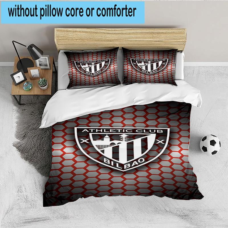 3-teiliges Fußball-Sport-Bettwäsche-Set, Ideal für 1 Bettbezug und 2 Kissenbezüge, Perfekt als Weihnachtsgeschenk, Ideal für Schlafzimmer, Wohnheim