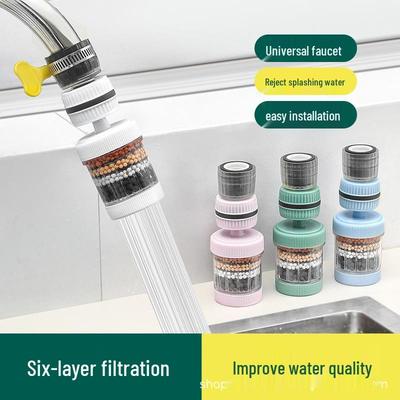 360° Drehbarer Spritzschutz-Wasserhahnfilter & Abnehmbarer Duschkopf